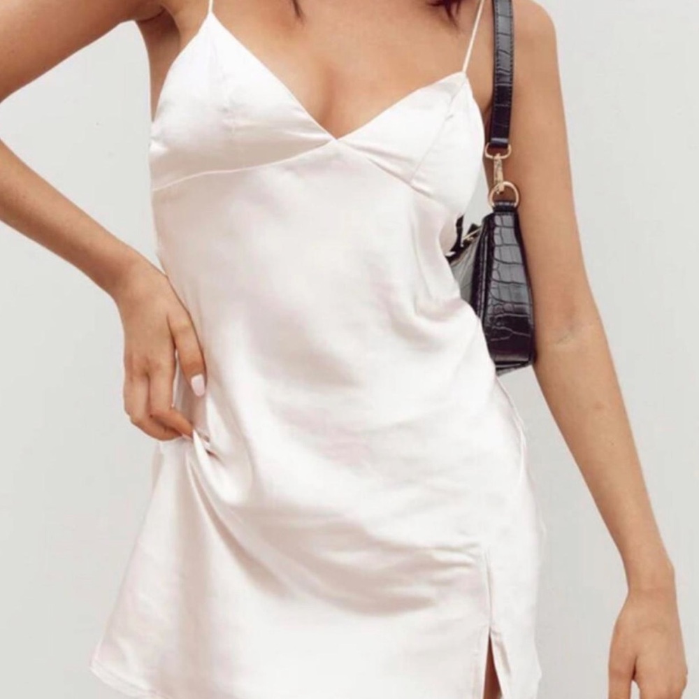 Princess Polly White Satin Slip Dress